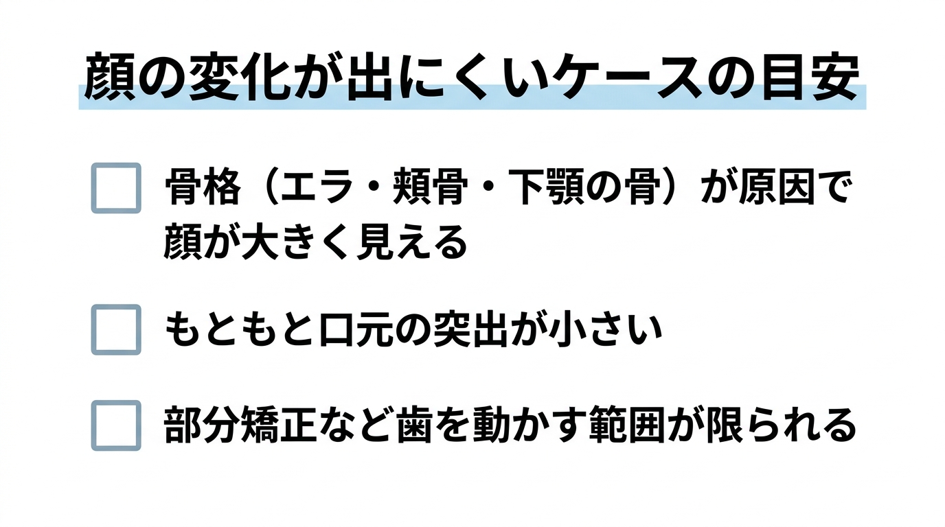 顔が変わらない・小顔効果が出にくいケース