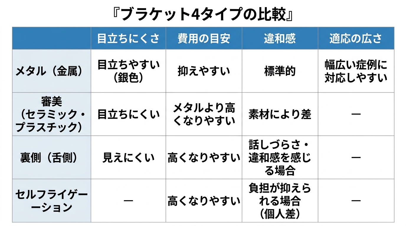 セルフライゲーションブラケット — 結紮しないタイプ